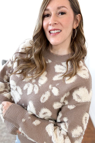 Finnley Floral Distressed Sweater