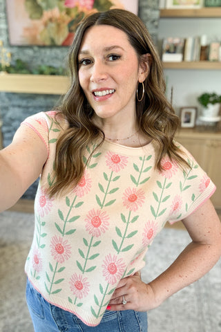 Adelle Floral Sweater Knit Top