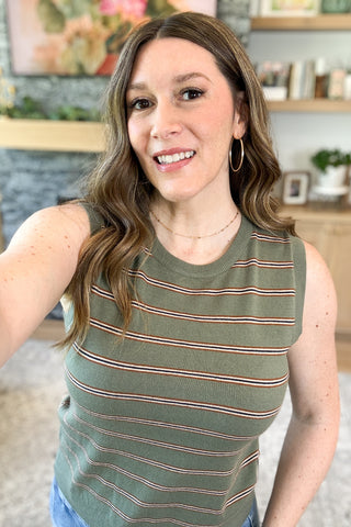 Claire Striped Knit Tank