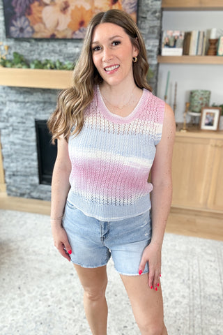 Meadow Crochet Striped Sleeveless Top