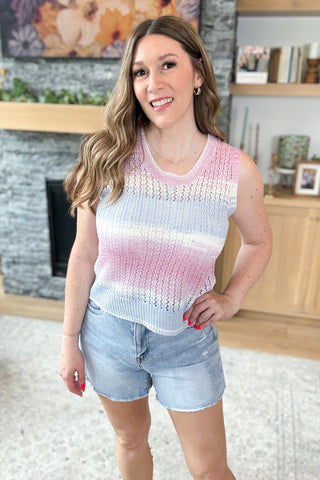 Meadow Crochet Striped Sleeveless Top
