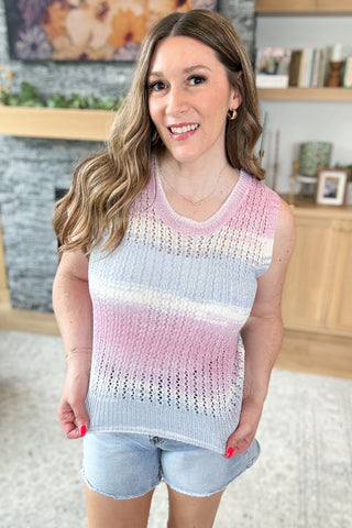 Meadow Crochet Striped Sleeveless Top