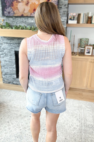 Meadow Crochet Striped Sleeveless Top