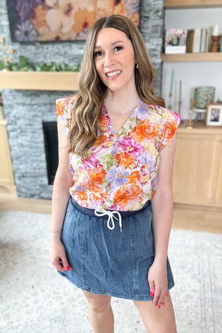 Dahlia Floral Print Top