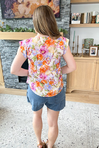 Dahlia Floral Print Top