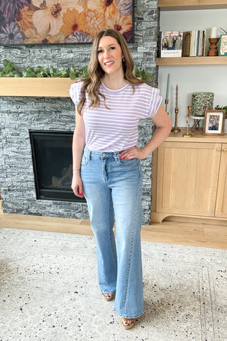 Mabel High Rise Wide Leg Risen Jeans