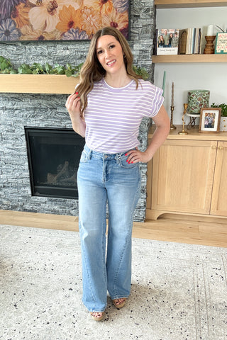 Mabel High Rise Wide Leg Risen Jeans