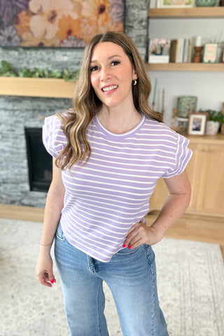 Elara Striped Double Sleeve Top
