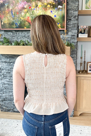 Wynnie Smocked Sleeveless Cropped Top