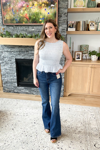 Wynnie Smocked Sleeveless Cropped Top