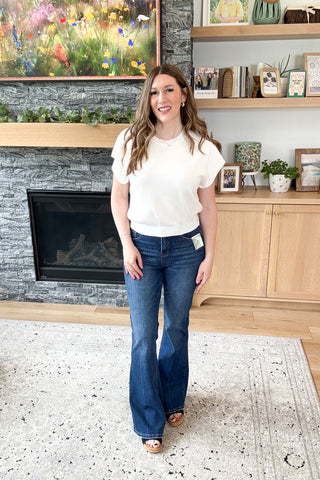 Maeve High Rise Tummy Control Flare Risen Jeans