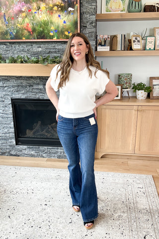 Maeve High Rise Tummy Control Flare Risen Jeans
