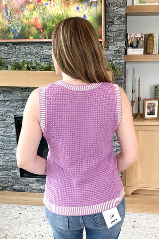 Vernah Contrast Knit Sleeveless Top