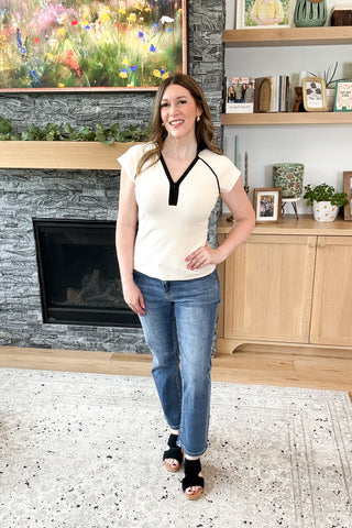 Caprie Contrast Top
