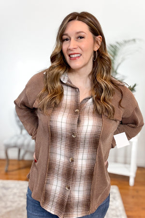 Nova Plaid Button Down Top