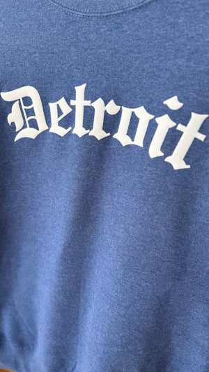 Detroit Puff Print Crewneck Sweatshirt