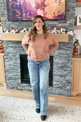 Chai Dreams Gold Grommet Sweatshirt FINAL SALE