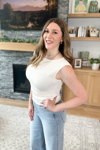 Audra Boat Neck Sleeveless Top