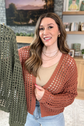 Lara Crochet Fishnet Cardigan