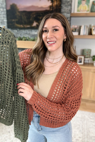 Lara Crochet Fishnet Cardigan