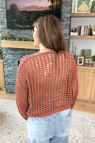 Lara Crochet Fishnet Cardigan