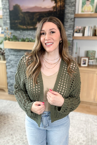 Lara Crochet Fishnet Cardigan