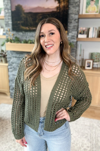 Lara Crochet Fishnet Cardigan
