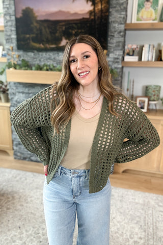 Lara Crochet Fishnet Cardigan