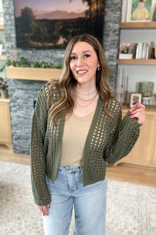 Lara Crochet Fishnet Cardigan