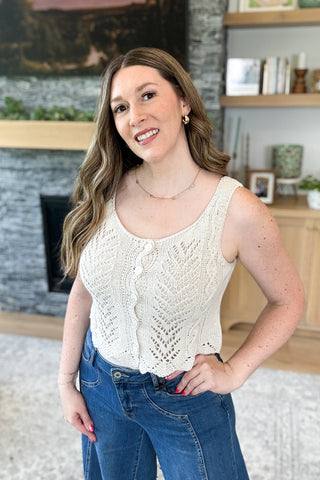 Pacific Coast Knit Button Down Vest Top