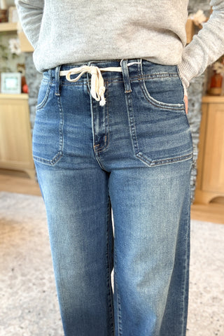 Christie High Rise Wide Leg Risen Jeans