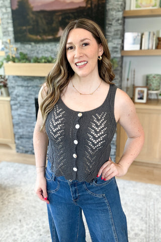 Pacific Coast Knit Button Down Vest Top