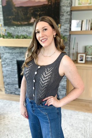 Pacific Coast Knit Button Down Vest Top