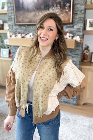 Lynda Mixed Media Boho Oversized Jacket