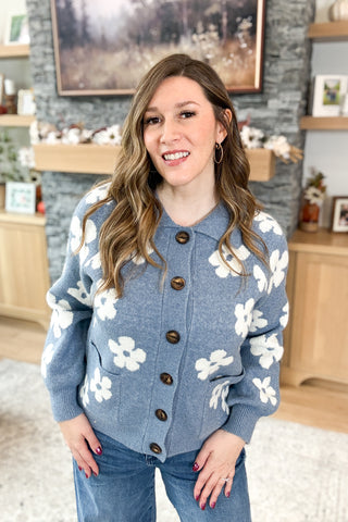 Diane Daisy Button Down Cardigan