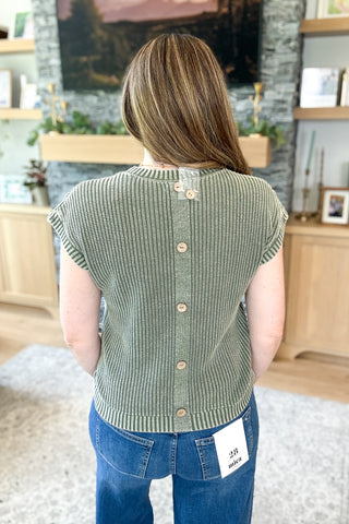 Jullia Back Button Knit Top