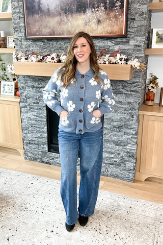 Diane Daisy Button Down Cardigan