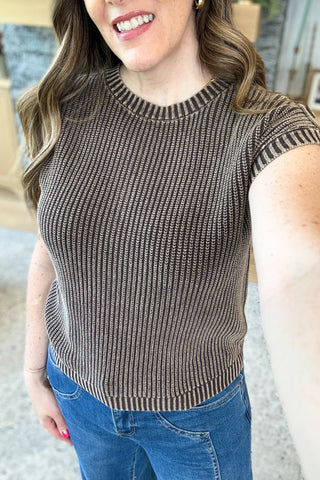 Jullia Back Button Knit Top