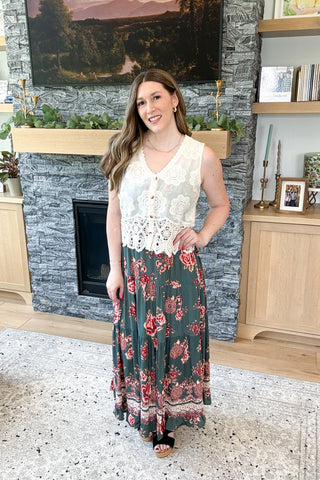 Poppie Lace Button Up Vest