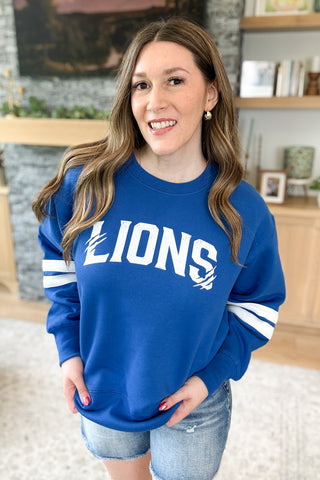 Lions Gameday Scratches Varsity Pullover Sweatshirt