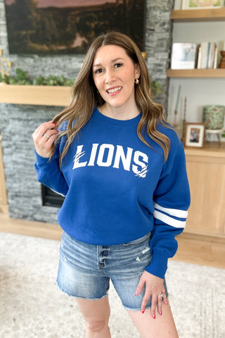 Lions Gameday Scratches Varsity Pullover Sweatshirt