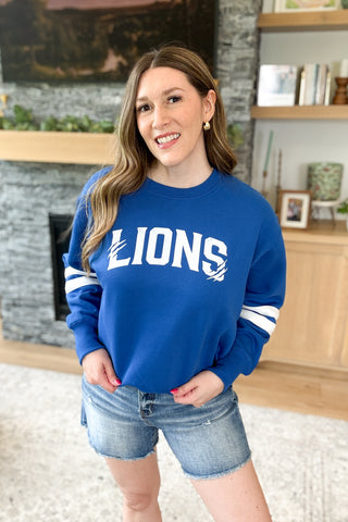 Lions Gameday Scratches Varsity Pullover Sweatshirt
