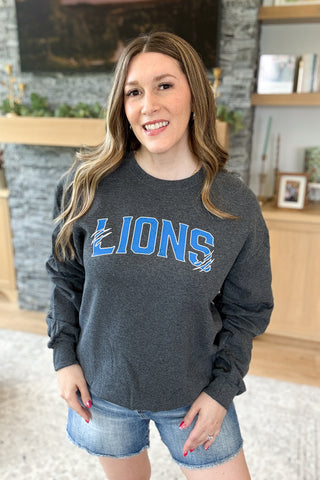Lions Gameday Scratches Pullover Sweatshirt