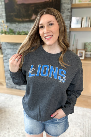 Lions Gameday Scratches Pullover Sweatshirt
