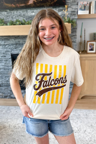 Falcon Stripes Throwback Graphic Tee