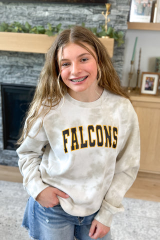 Tie Dye Falcons Pullover Sweatshirt