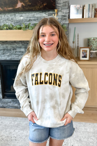 Tie Dye Falcons Pullover Sweatshirt