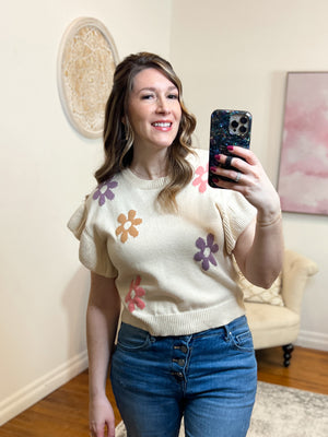 Stella Floral Sweater Top