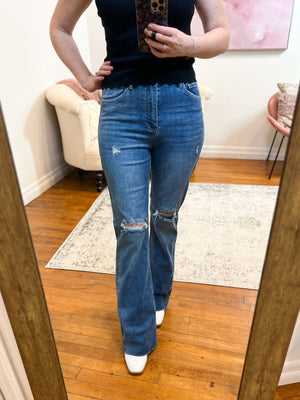 Morgan High Rise Flare Risen Jeans