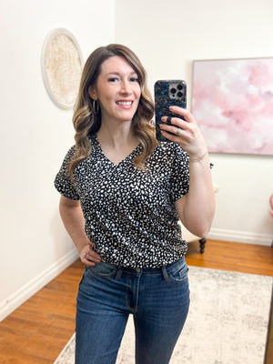 Andie Animal Print V-Neck Top